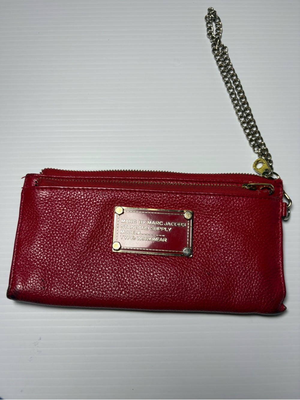 Marc by Marc Jacobs Red Leather Chain Wristlet